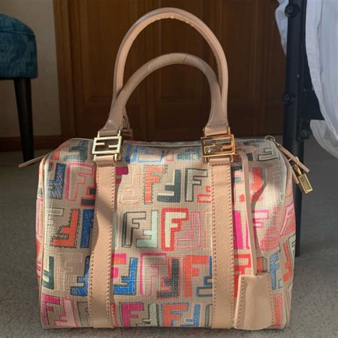 fendi burgundy boston bag new with tags